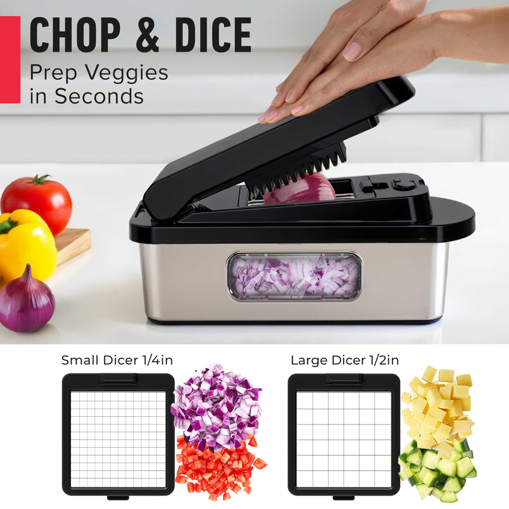 Mueller The Real Original Pro Vegetable Chopper & Mandoline Slicer, 10-in-1