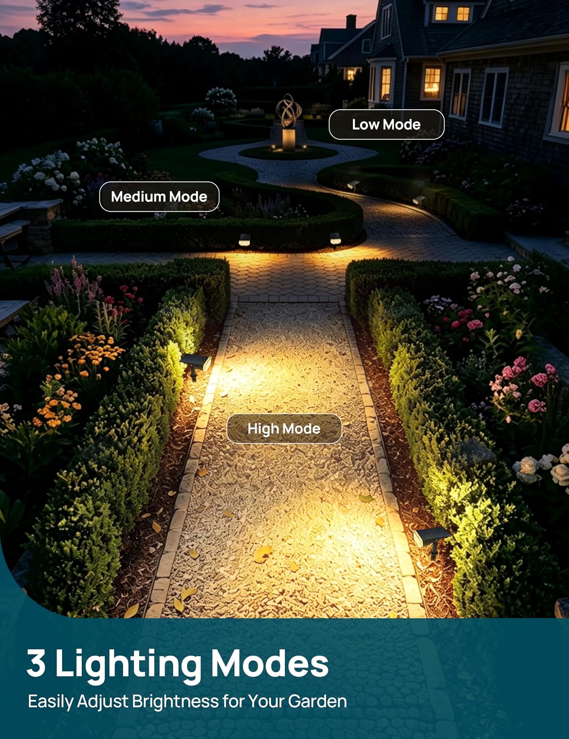 Linkind Halloween Solar Lights Outdoor Spotlight Waterproof RGB 6 Pack