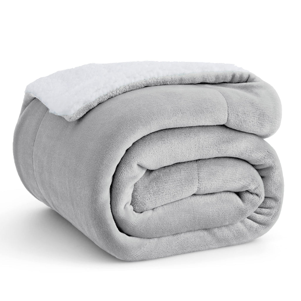 Bedsure GentleSoft Sherpa Fleece Twin Size Blanket for Couch, Non-Heated, Thick and Warm Throw for Women and Men, Soft Fuzzy Plush Twin Blanket for Winter, Charcoal, 60x80 Inches