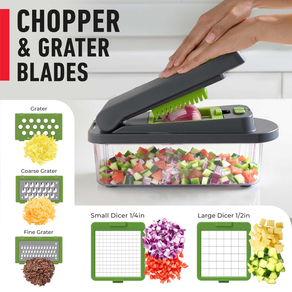 Mueller The Real Original Pro Vegetable Chopper & Mandoline Slicer, 10-in-1