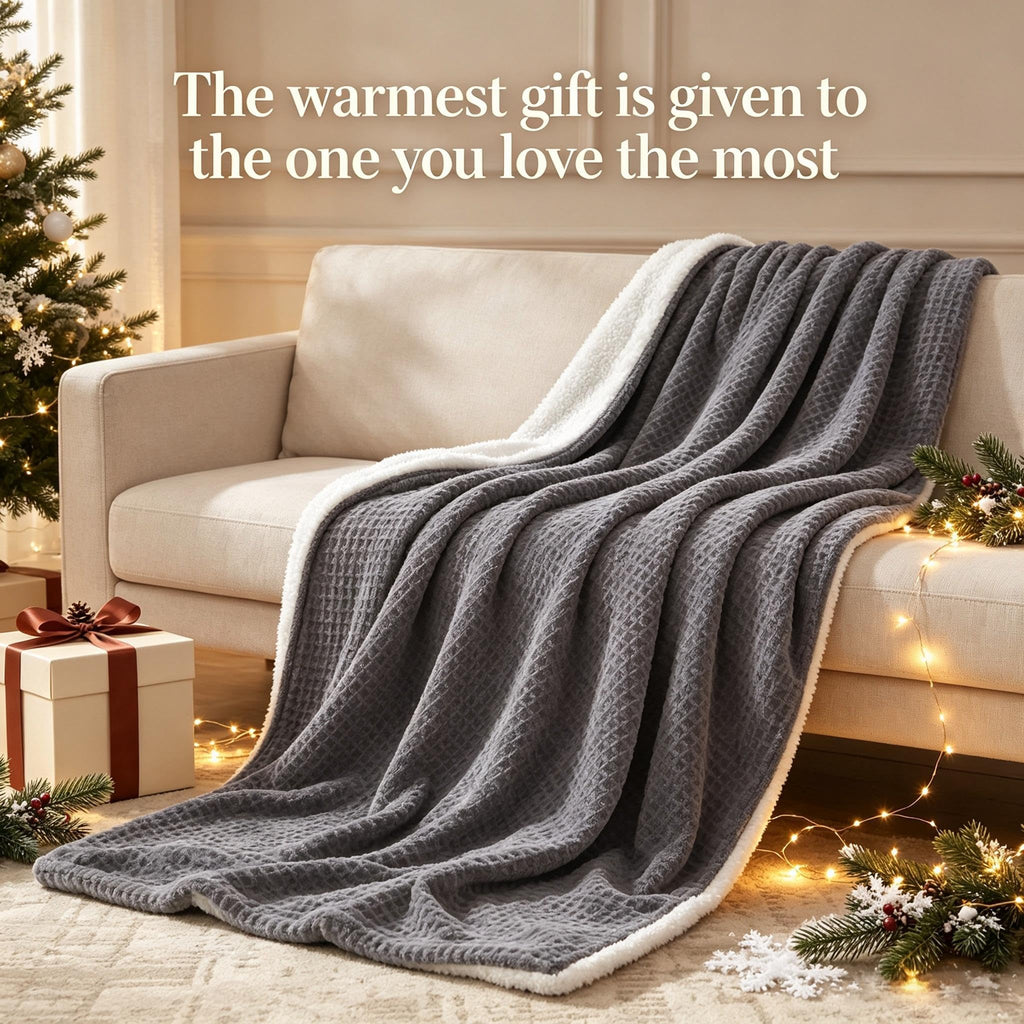 SNUGSUN Heated Blanket Throw Size, Soft and Cozy Electric Heating Blanket for Bed, Automatic Safety System 6 Heating Levels & 4 Hours Auto-Off Gift for Grandma,50" x 60" London Grey