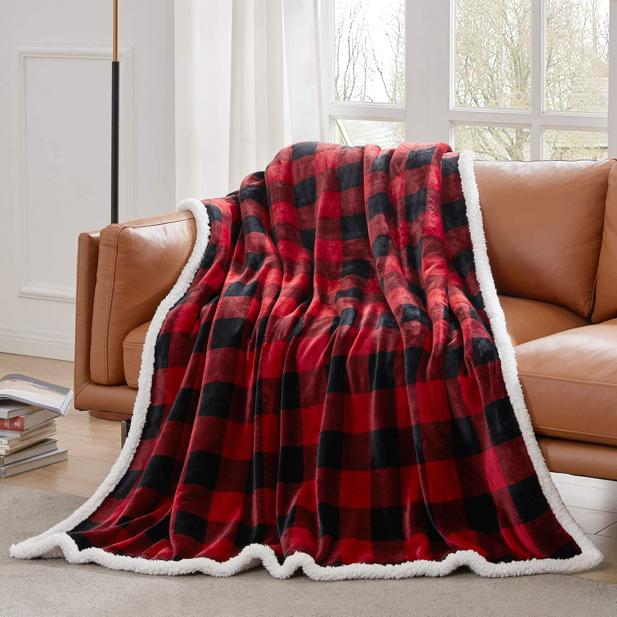 Touchat Halloween Blanket Twin Size 60" X 70"，Fall Autumn Harvest Sherpa Fuzzy Fluffy Soft Cozy Blankets, Fleece Flannel Plush Microfiber Throw for Couch Bed Sofa, Halloween Decor (Orange)