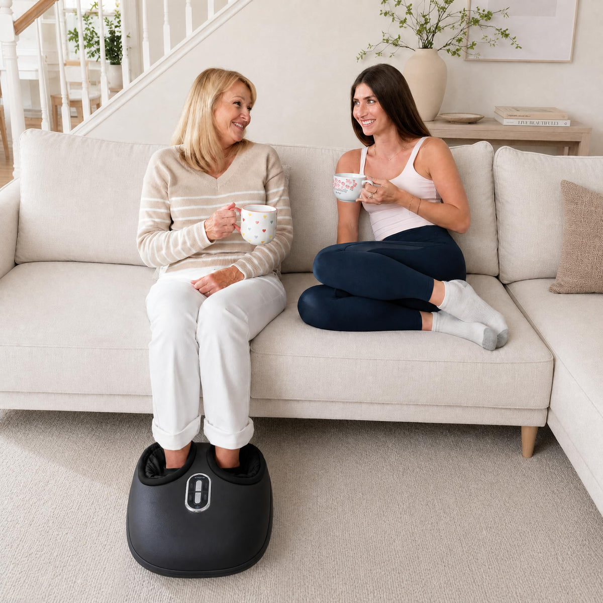 Nekteck Shiatsu Foot Massager with Heat [2026 Upgraded], 3 Modes Deep Kneading Therapy Air Compression, Feet Massage for Plantar Fasciitis, Relaxation Gifts for Men Women Mom Dad Birthday