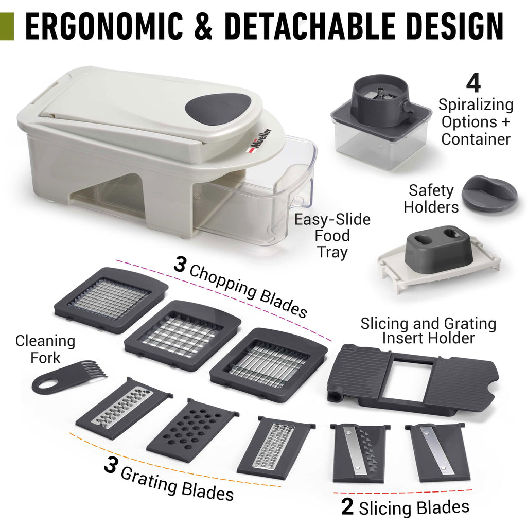 Mueller The Real Original Pro Vegetable Chopper & Mandoline Slicer, 10-in-1