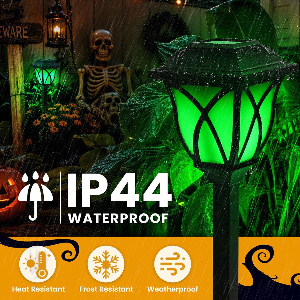 GIGALUMI 6 Pack Solar Lights Outdoor Waterproof, LED Solar Garden Lights