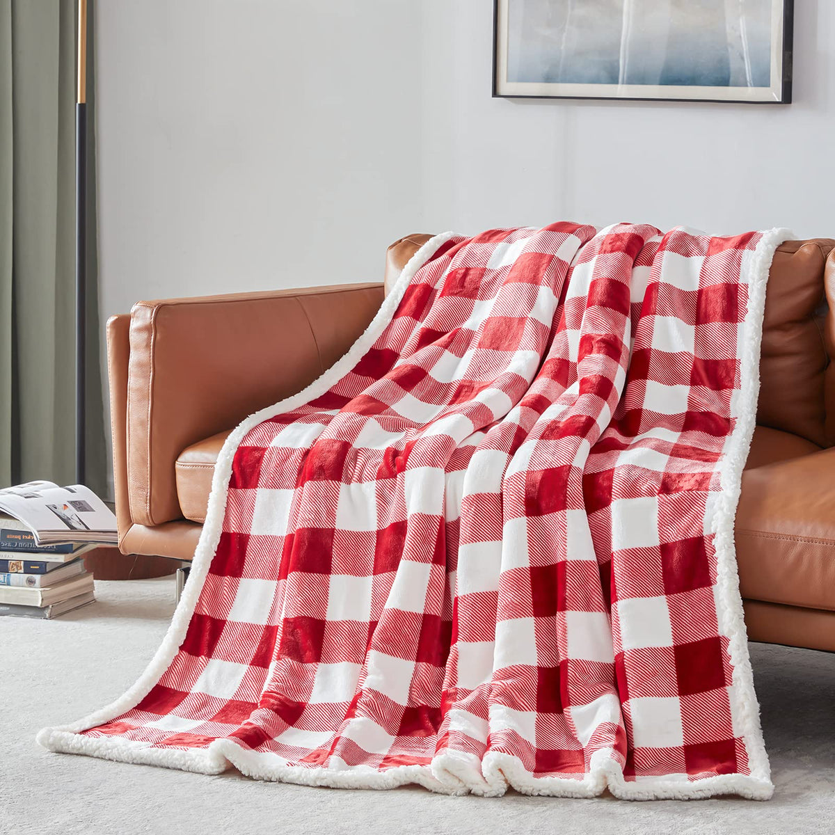 Touchat Halloween Blanket Twin Size 60" X 70"，Fall Autumn Harvest Sherpa Fuzzy Fluffy Soft Cozy Blankets, Fleece Flannel Plush Microfiber Throw for Couch Bed Sofa, Halloween Decor (Orange)