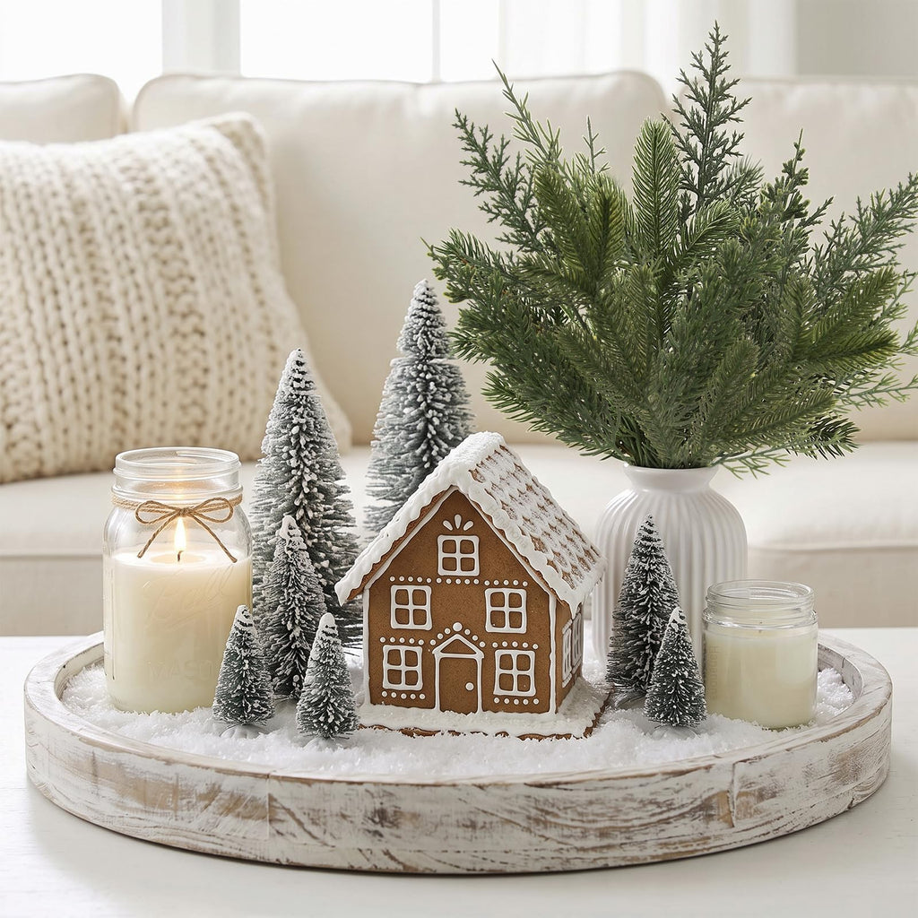 Hananona 50 Pcs Artificial Pine Needles Branches, Christmas Evergreen Picks