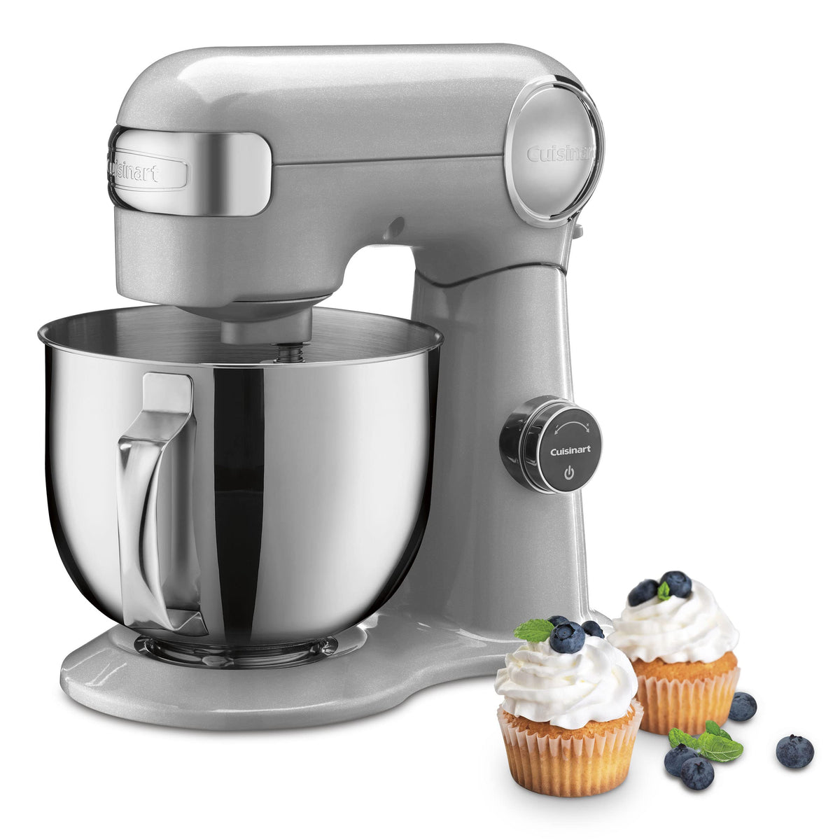Cuisinart Stand Mixer, 12 Speed, 5.5 Quart Stainless Steel Bowl, Chef’s Whisk, Mixing Paddle, Dough Hook, Splash Guard w/ Pour Spout, Ruby Red, SM-50R, Manual