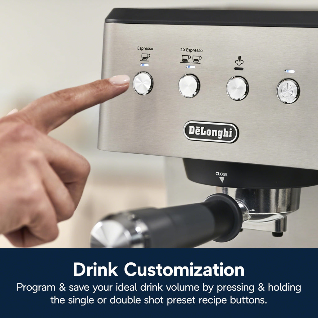 De'Longhi Stilosa Compact Manual Espresso Machine, Manual Milk Frother