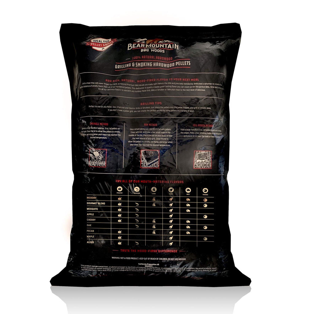 Bear Mountain 2-Pack All Natural Wood Pellets for Smoker, Grill & BBQ, 20 Lbs, Cherry - Premium Hardwood Barbecue Pellets for Indoor and Outdoor Grilling