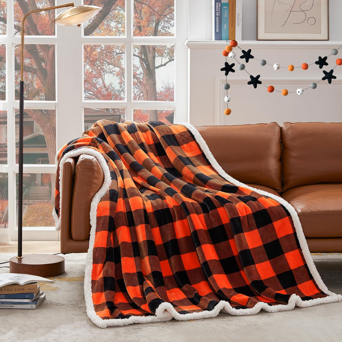 Touchat Sherpa Red and Black Buffalo Plaid Christmas Twin Blanket 60" X 70", Fuzzy Fluffy Soft Cozy Throw Blanket, Fleece Flannel Plush Microfiber Blanket for Couch Bed Sofa