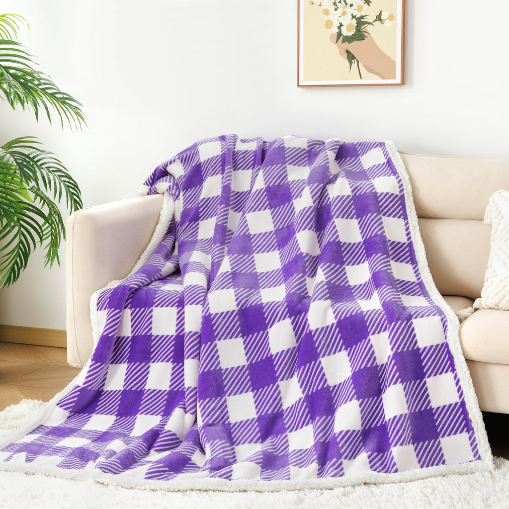 Touchat Halloween Blanket Twin Size 60" X 70"，Fall Autumn Harvest Sherpa Fuzzy Fluffy Soft Cozy Blankets, Fleece Flannel Plush Microfiber Throw for Couch Bed Sofa, Halloween Decor (Orange)