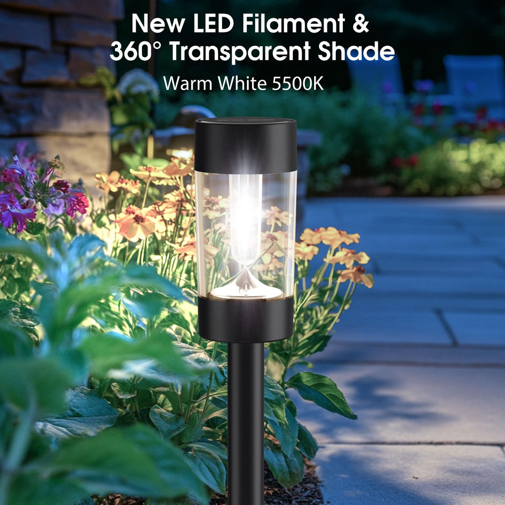 Eyrosa Christmas Solar Pathway Lights, 12 Pack Candy Cane Outdoor Lights