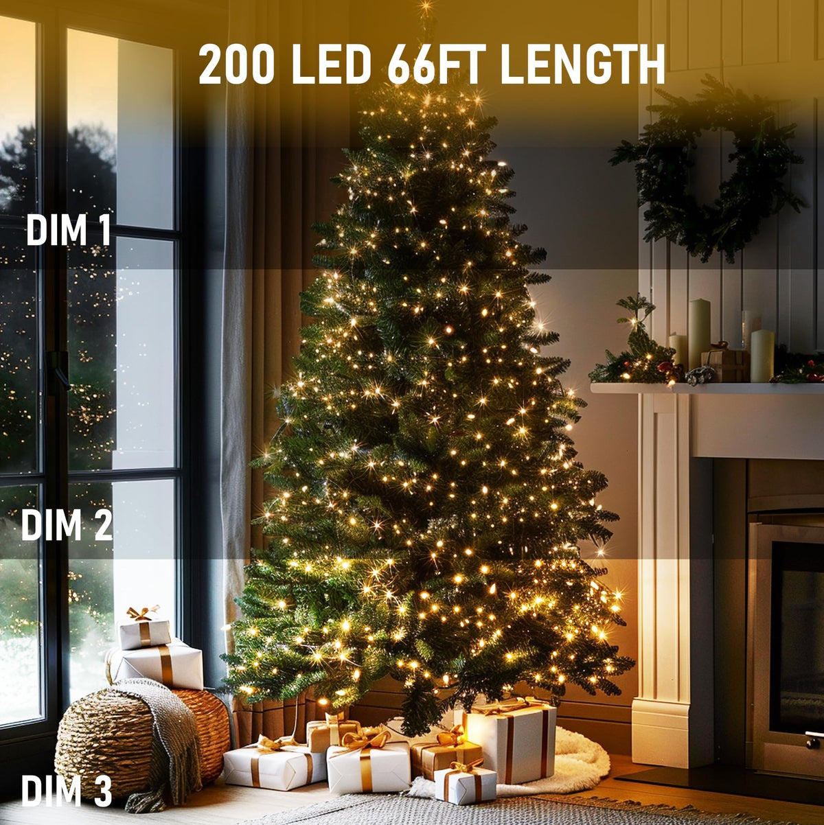 TW SHINE Halloween Lights, 400 LED 132FT Outdoor Halloween Lights Plug in with 8 Modes, Waterproof Christmas Light Outdoor, Indoor Decorations for Party Yard Haunted House Decor, Purple