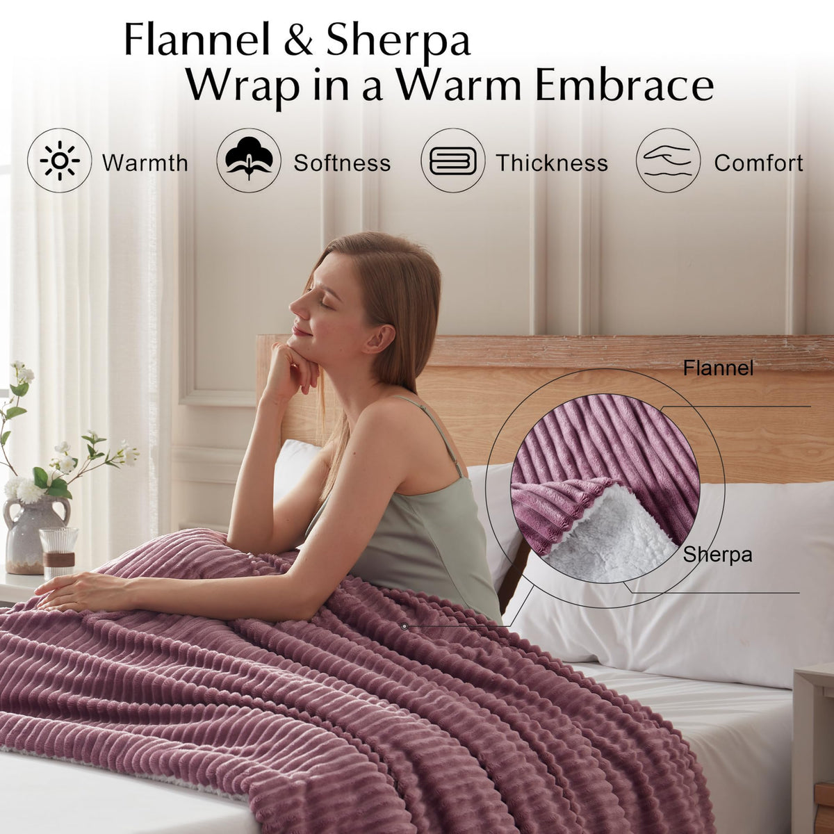 SNUGSUN Heated Blanket Throw Size, Soft and Cozy Electric Heating Blanket for Bed, Automatic Safety System 6 Heating Levels & 4 Hours Auto-Off Gift for Grandma,50" x 60" London Grey