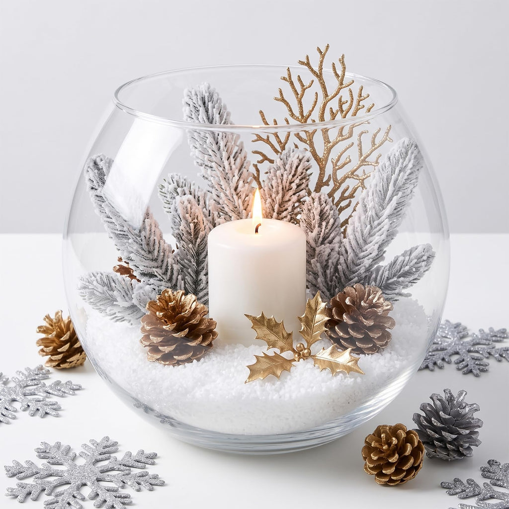 Hananona 50 Pcs Artificial Pine Needles Branches, Christmas Evergreen Picks