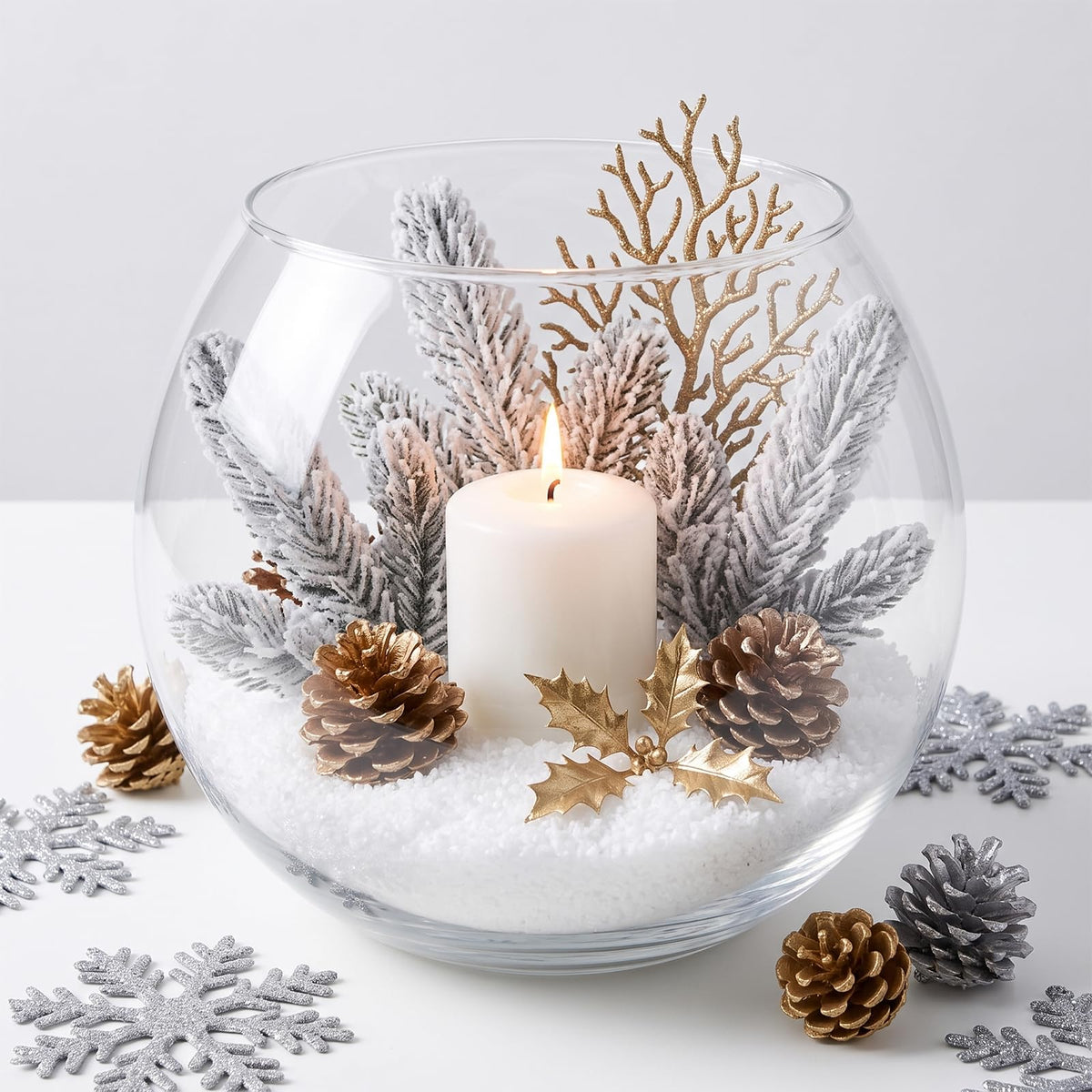 Hananona 50 Pcs Artificial Pine Needles Branches, Christmas Evergreen Picks