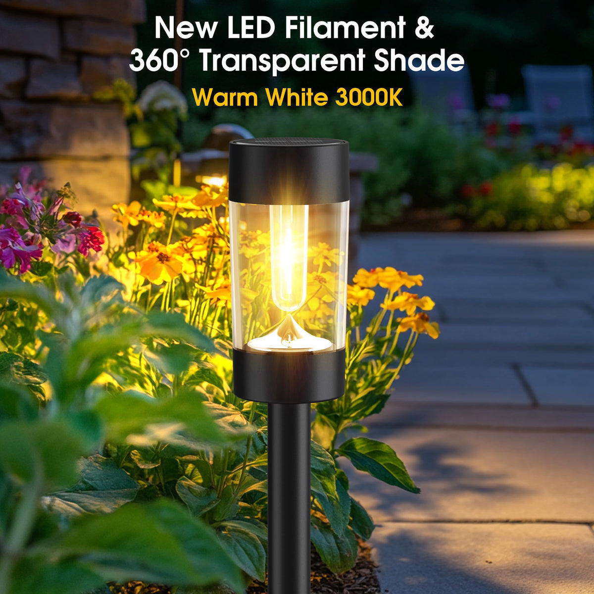Eyrosa Christmas Solar Pathway Lights, 12 Pack Candy Cane Outdoor Lights