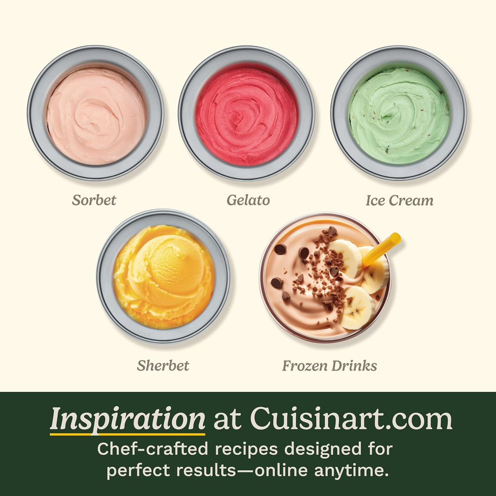 Cuisinart Ice Cream Maker Machine, Fully Automatic, 2 qt, ICE-30BCP1ES