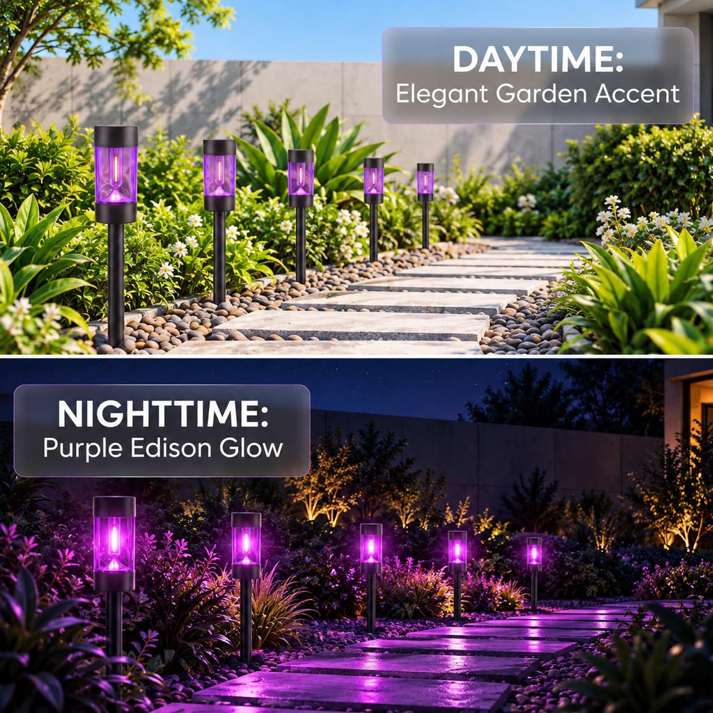 Eyrosa Christmas Solar Pathway Lights, 12 Pack Candy Cane Outdoor Lights