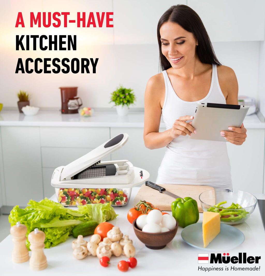 Mueller The Real Original Pro Vegetable Chopper & Mandoline Slicer, 10-in-1