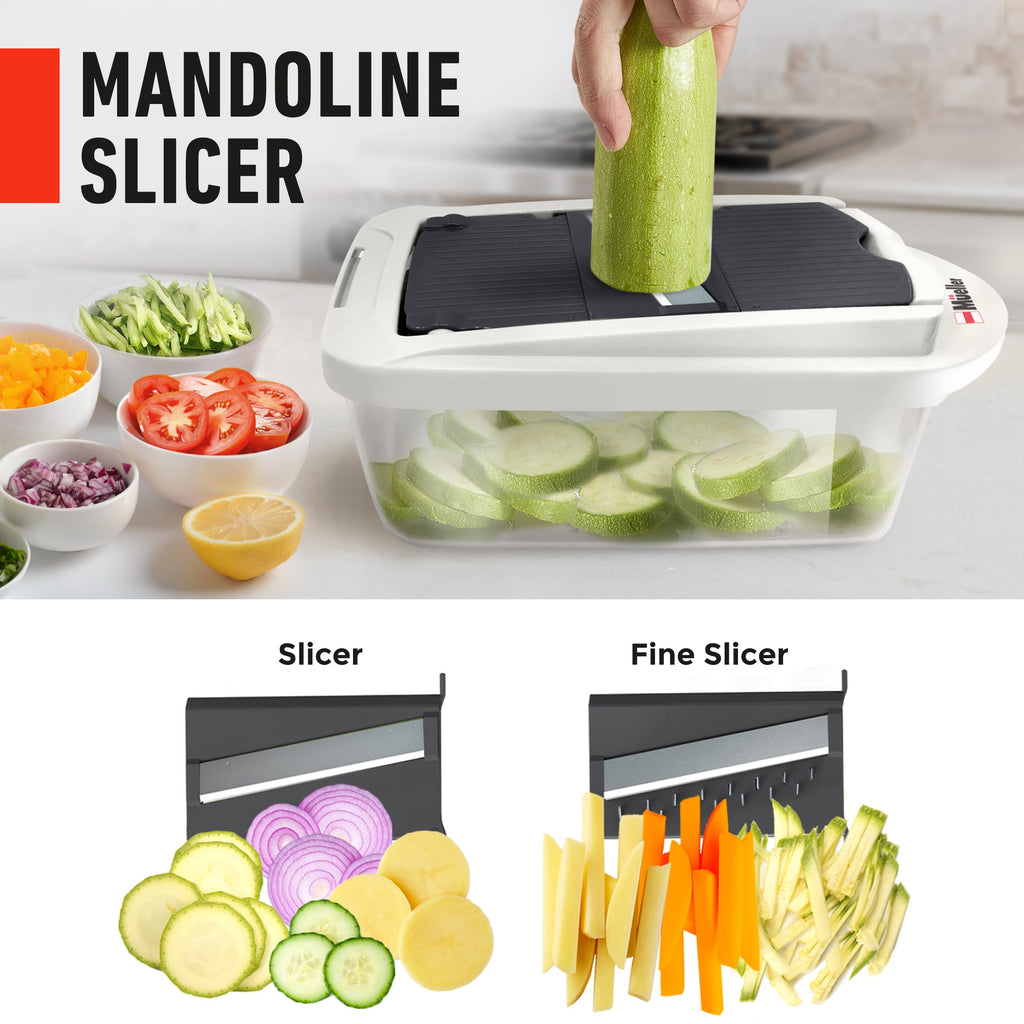 Mueller The Real Original Pro Vegetable Chopper & Mandoline Slicer, 10-in-1