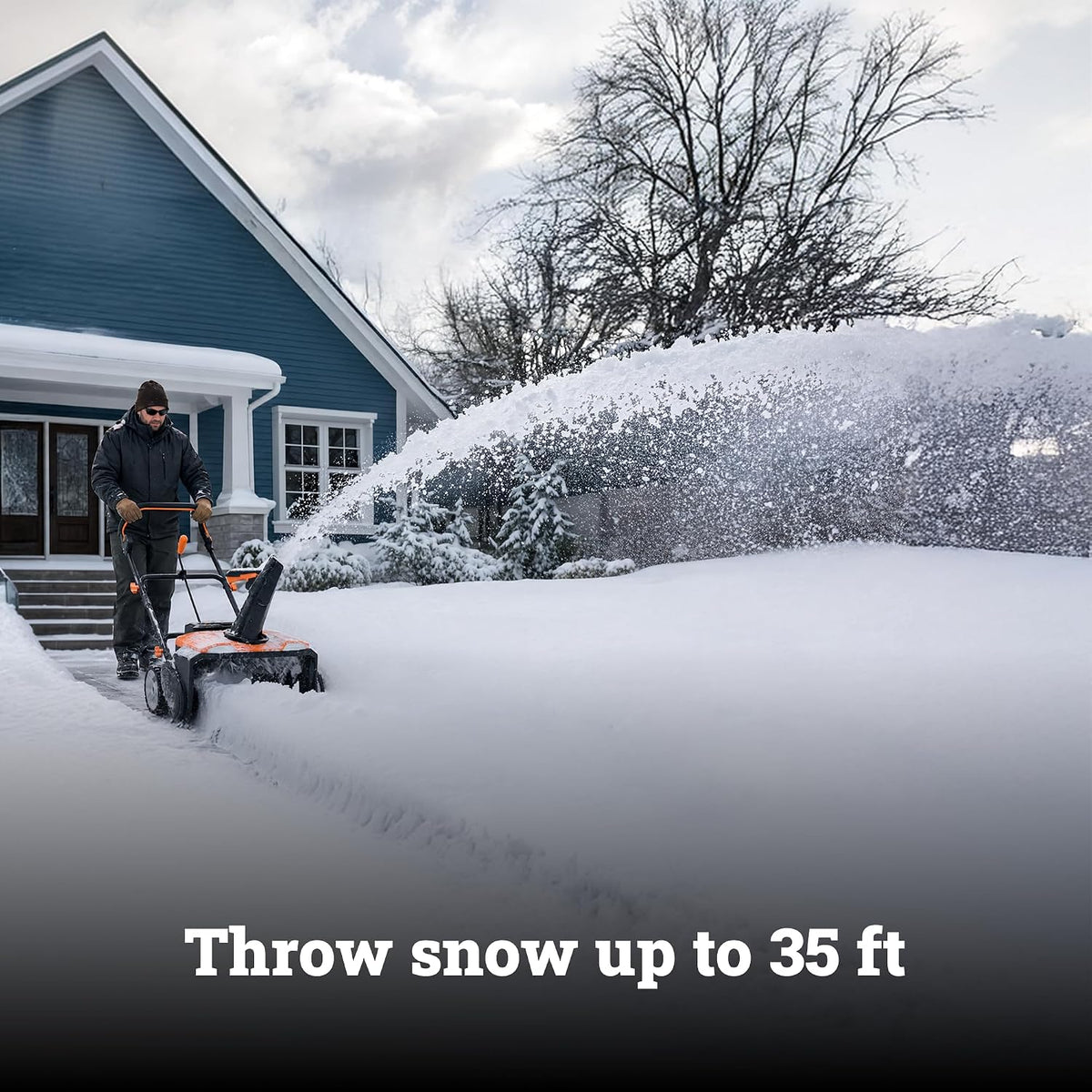 WORX Cordless Snow Blower,40V 20" Snow Thrower, WG461