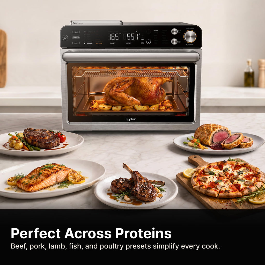 Typhur Sync Air Fryer Oven, Smart AI Wireless Probe, 360° Turbo Convection