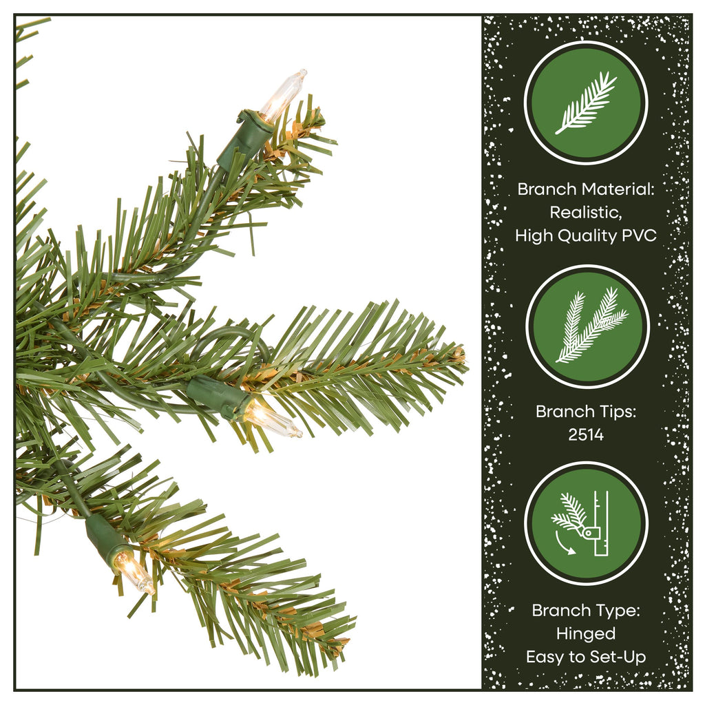 National Tree Company 12ft Pre-Lit Dunhill Fir Artificial Christmas Tree