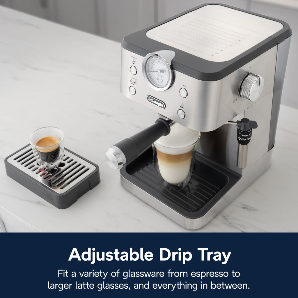 De'Longhi Stilosa Compact Manual Espresso Machine, Manual Milk Frother