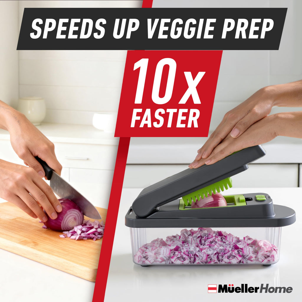 Mueller The Real Original Pro Vegetable Chopper & Mandoline Slicer, 10-in-1