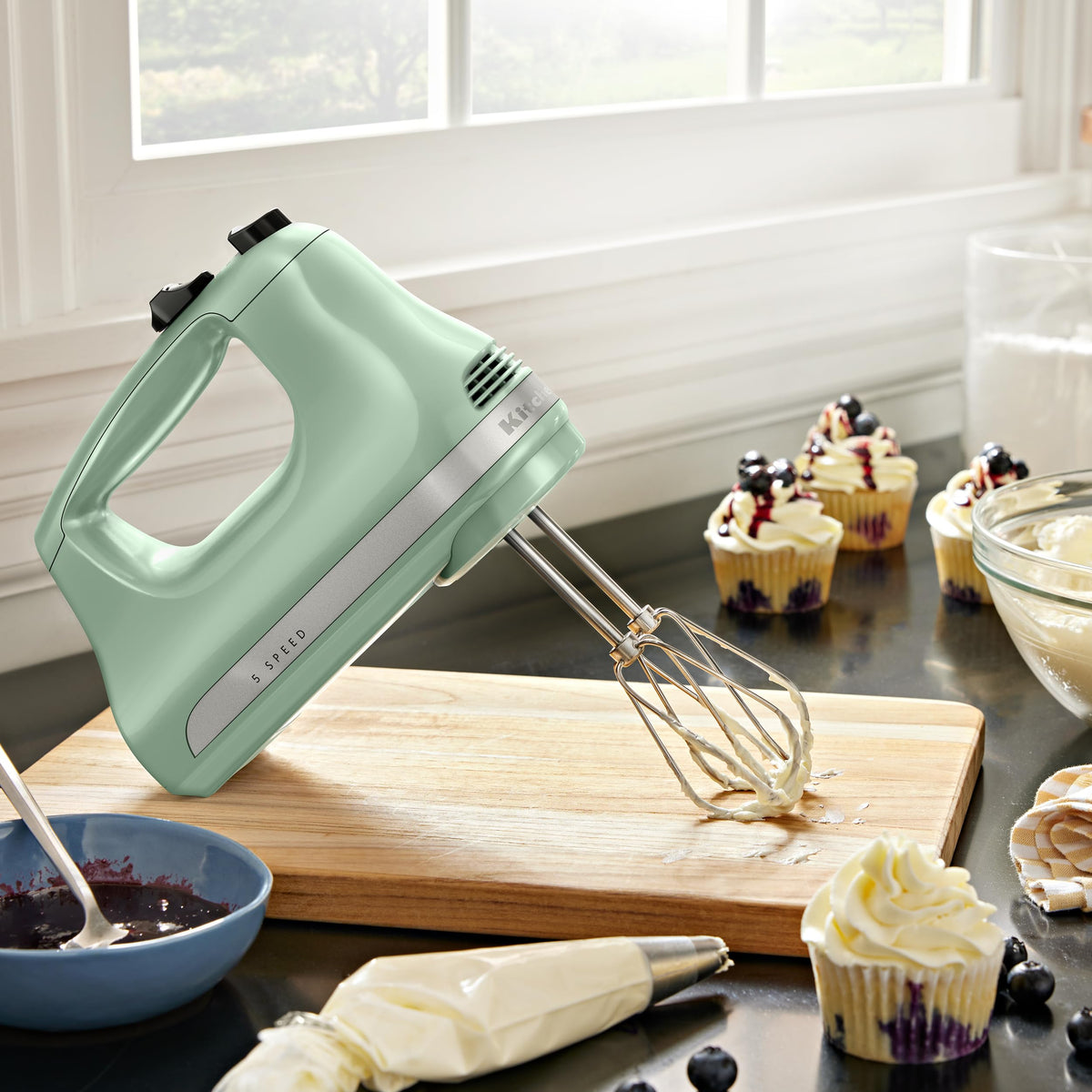 KitchenAid 5 Ultra Power Speed Hand Mixer, KHM512, White