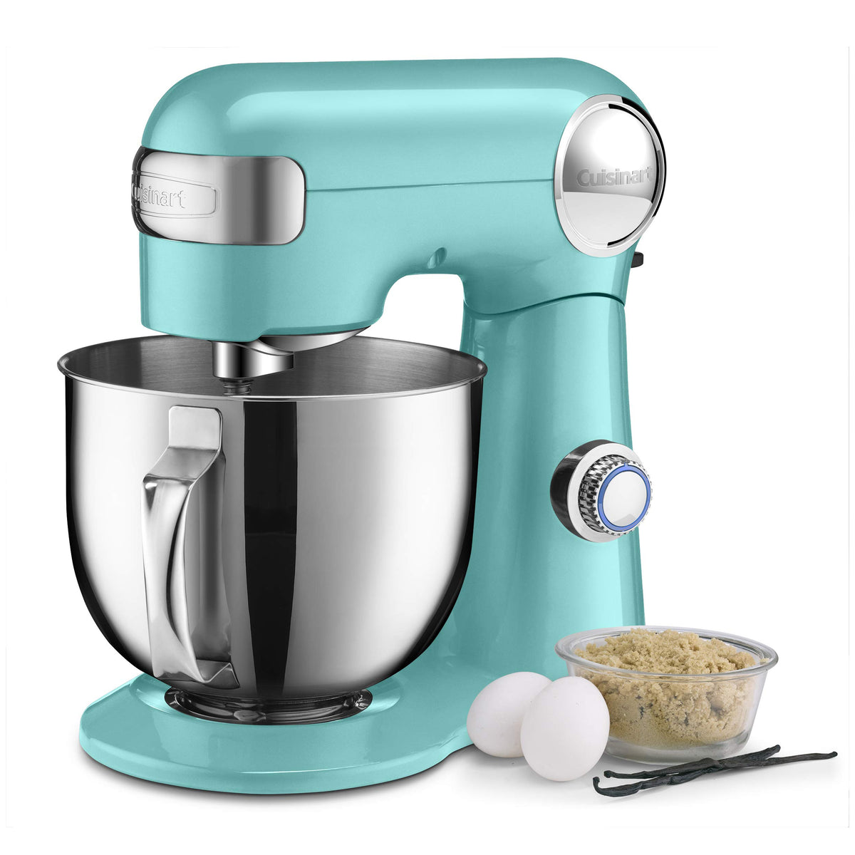Cuisinart Stand Mixer, 12 Speed, 5.5 Quart Stainless Steel Bowl, Chef’s Whisk, Mixing Paddle, Dough Hook, Splash Guard w/ Pour Spout, Ruby Red, SM-50R, Manual