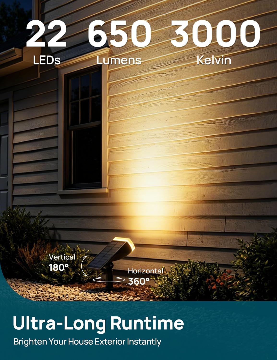 Linkind Halloween Solar Lights Outdoor Spotlight Waterproof RGB 6 Pack