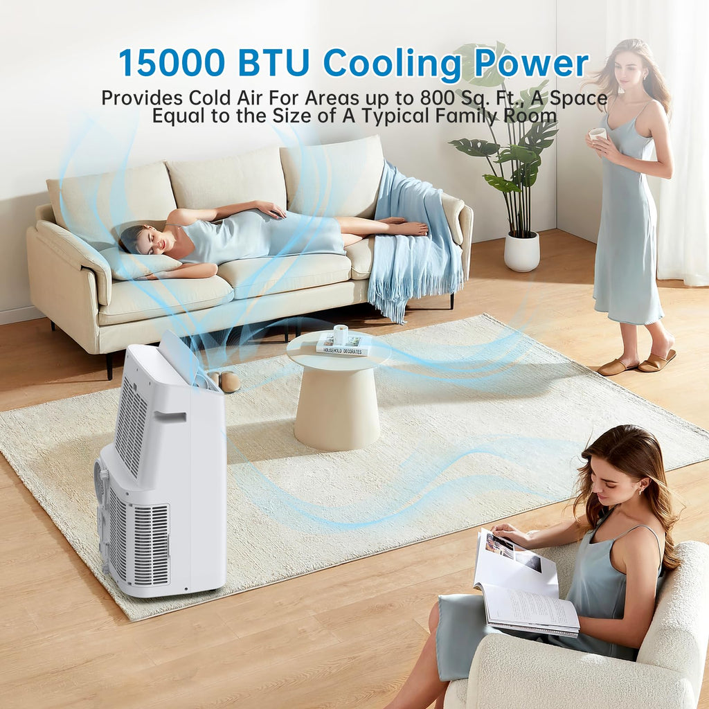 Garvee 3-in-1 Portable Air Conditioner, 14000 BTU (10200 BTU SACC) AC Unit