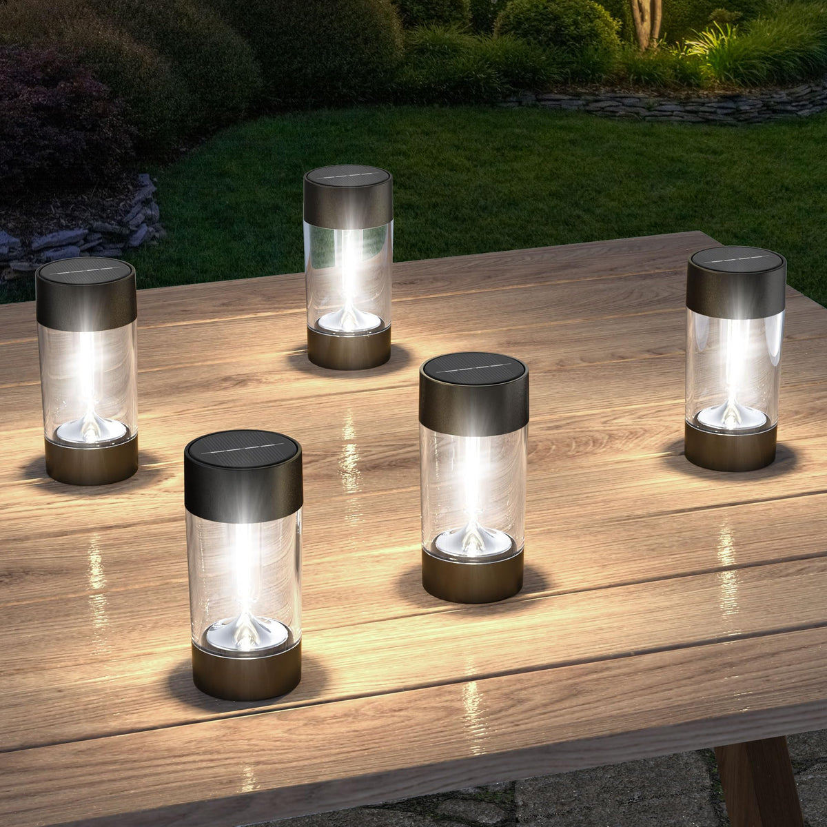 Eyrosa Christmas Solar Pathway Lights, 12 Pack Candy Cane Outdoor Lights