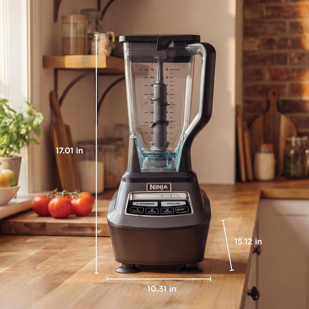 Ninja Kitchen System Pro, 1500W, 72oz Pitcher, 8-Cup, Black, BL770