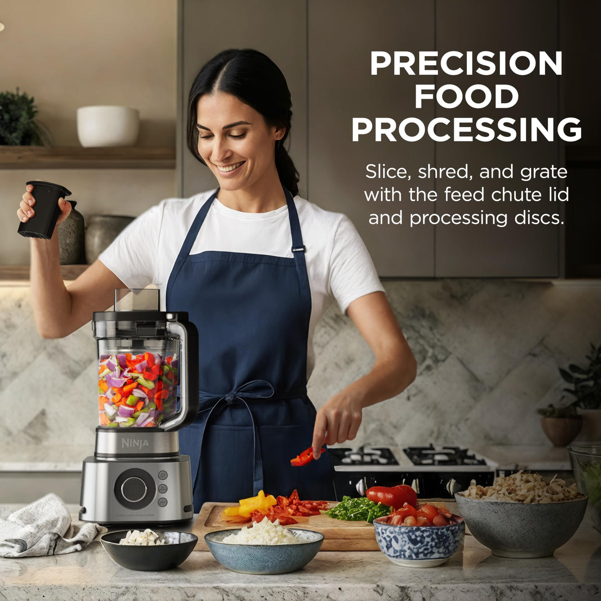 Ninja Kitchen System Pro, 1500W, 72oz Pitcher, 8-Cup, Black, BL770