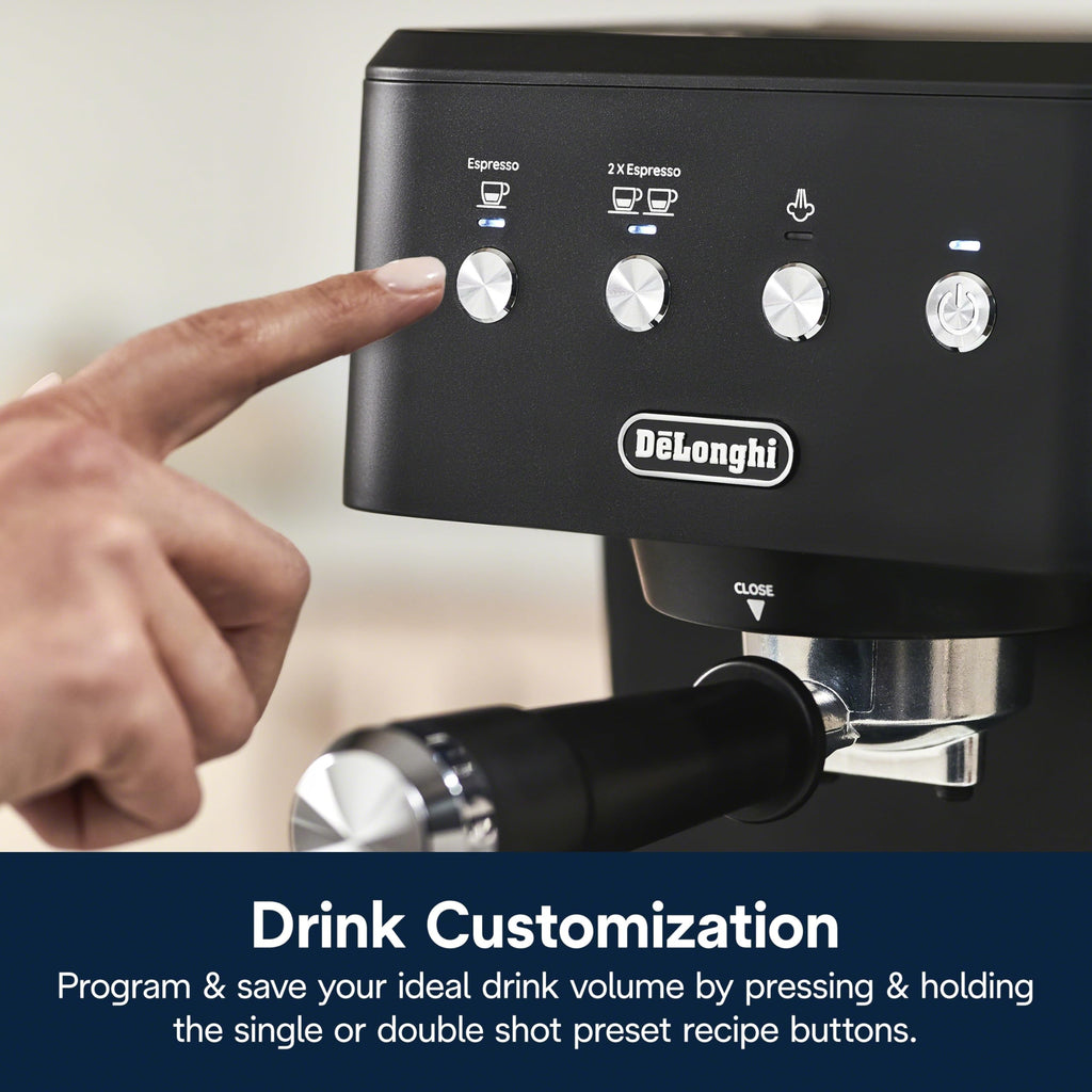 De'Longhi Stilosa Compact Manual Espresso Machine, Manual Milk Frother