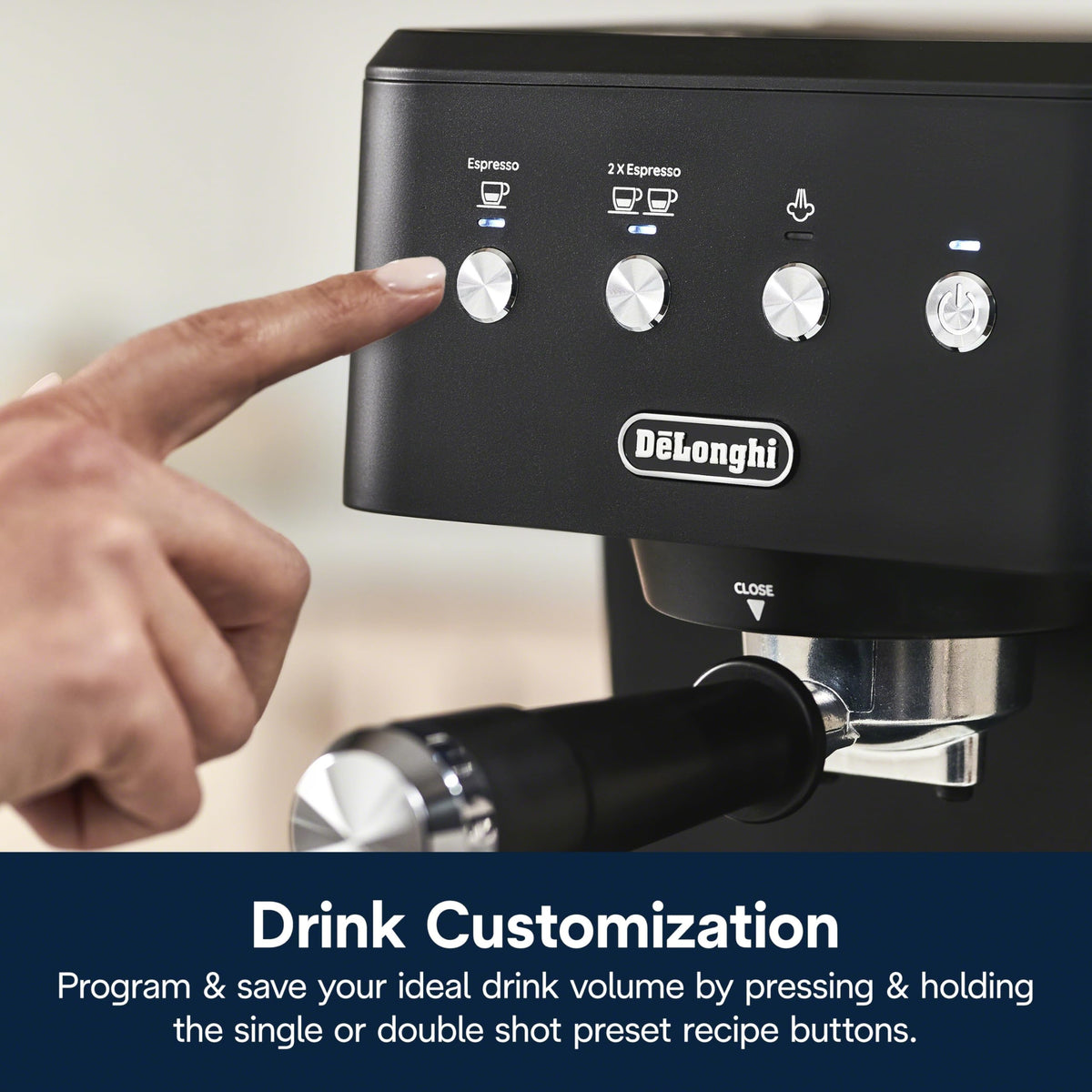 De'Longhi Stilosa Compact Manual Espresso Machine, Manual Milk Frother