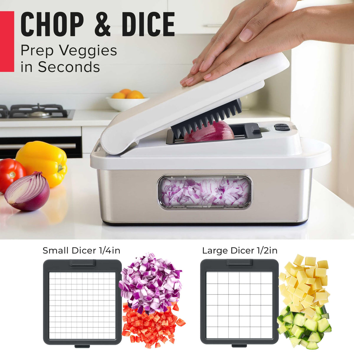 Mueller The Real Original Pro Vegetable Chopper & Mandoline Slicer, 10-in-1