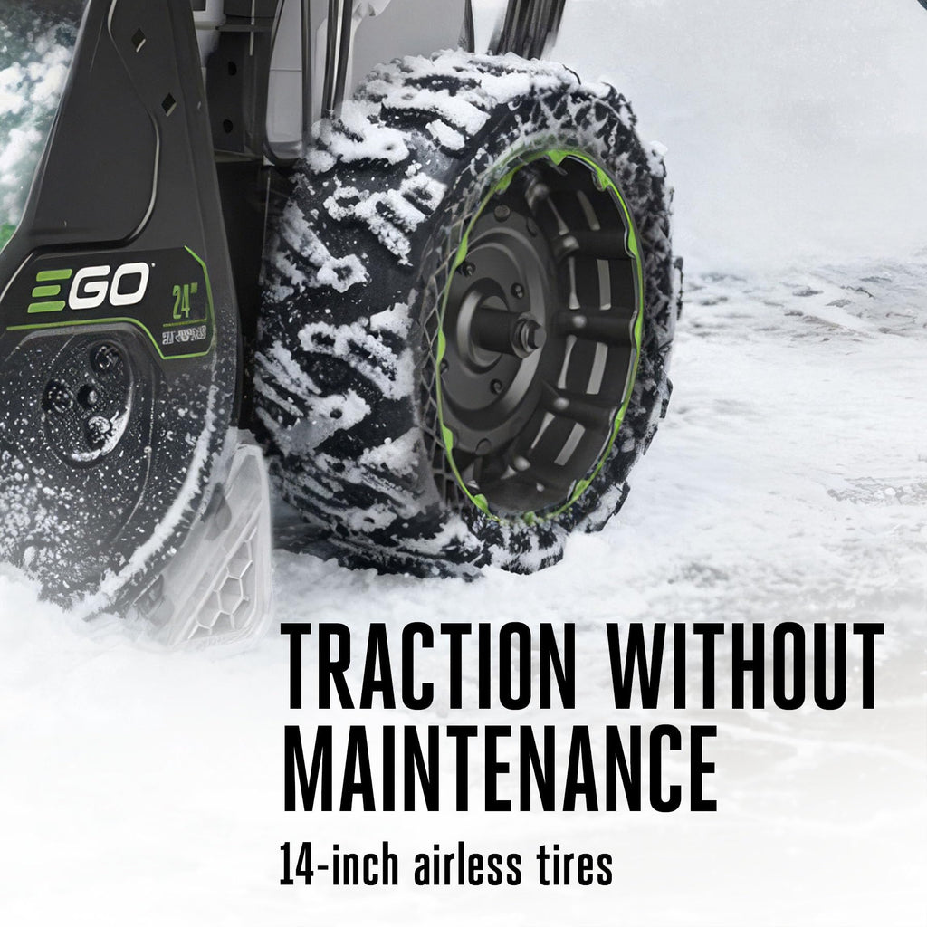 EGO Power+ 21" Electric Snow Blower, Gray/Black, Cordless Steel Auger, Includes (2) 56V 5.0Ah Batteries and Dual Port Charger, SNT2112