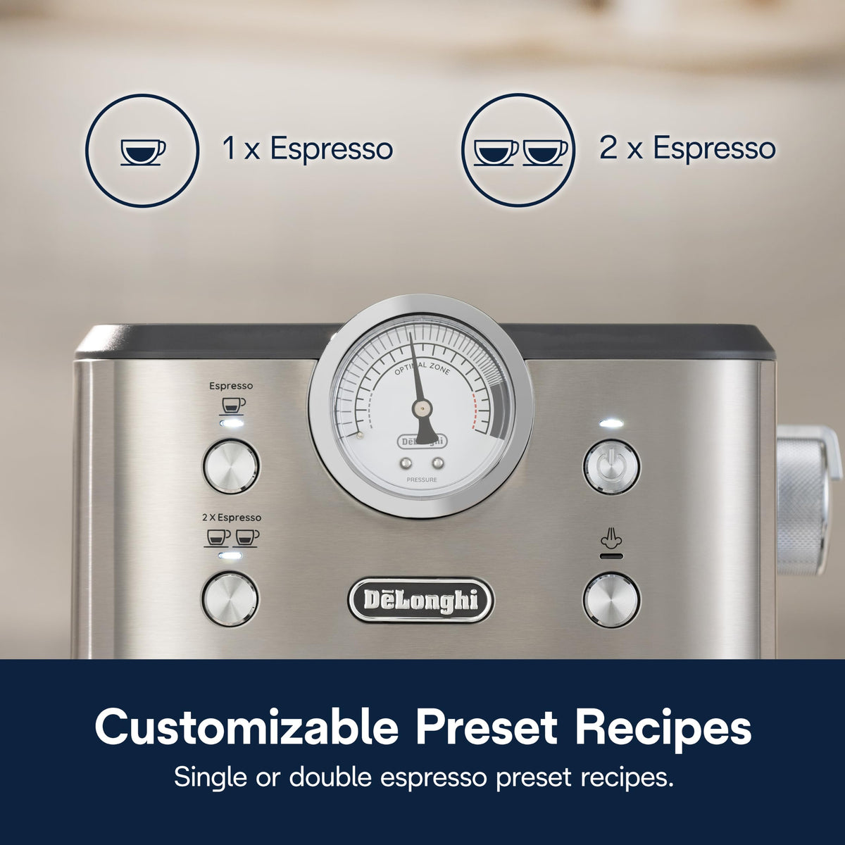 De'Longhi Stilosa Compact Manual Espresso Machine, Manual Milk Frother