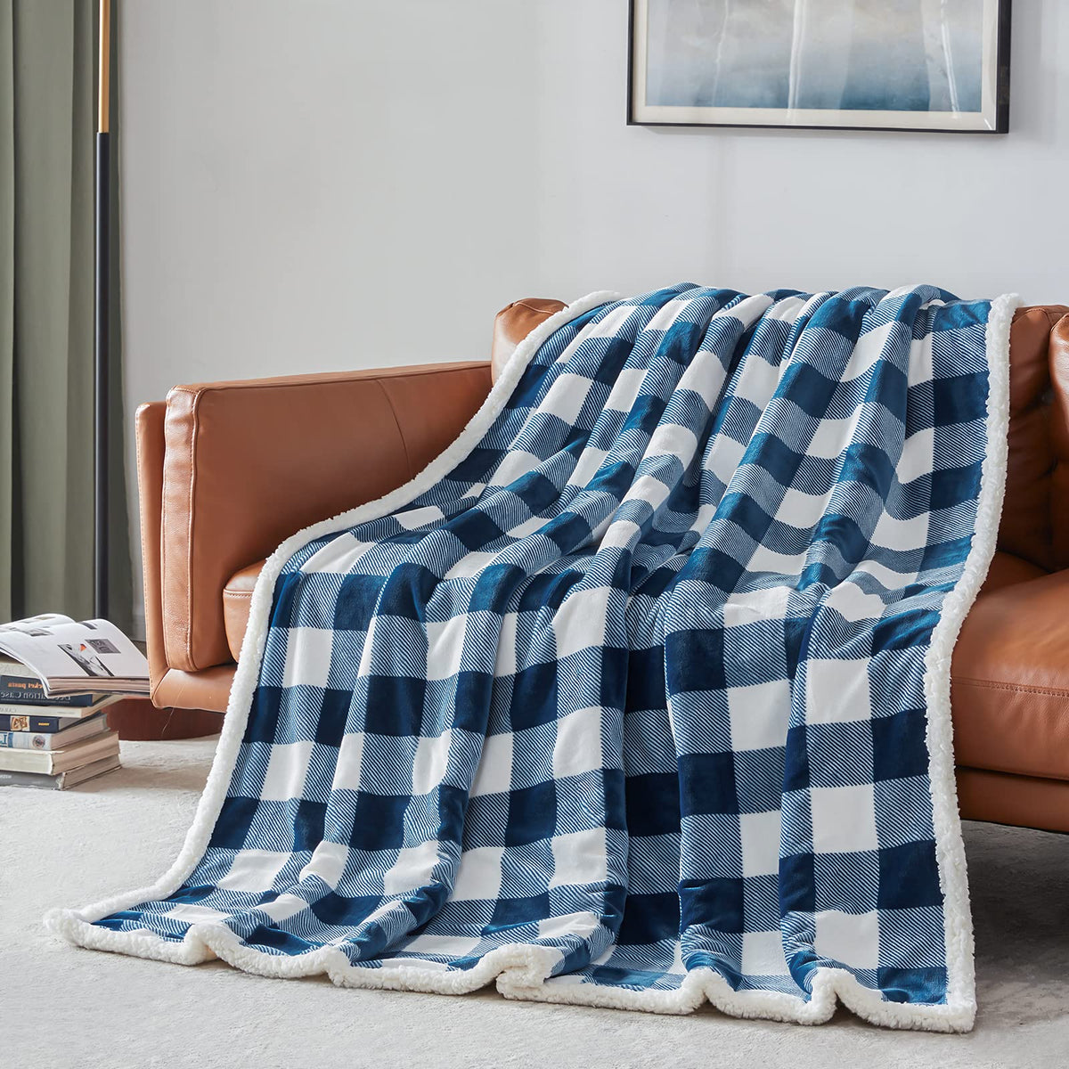 Touchat Halloween Blanket Twin Size 60" X 70"，Fall Autumn Harvest Sherpa Fuzzy Fluffy Soft Cozy Blankets, Fleece Flannel Plush Microfiber Throw for Couch Bed Sofa, Halloween Decor (Orange)