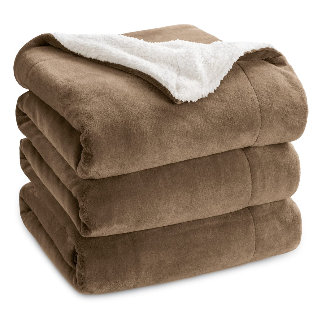 Bedsure GentleSoft Sherpa Fleece Twin Size Blanket for Couch, Non-Heated, Thick and Warm Throw for Women and Men, Soft Fuzzy Plush Twin Blanket for Winter, Charcoal, 60x80 Inches