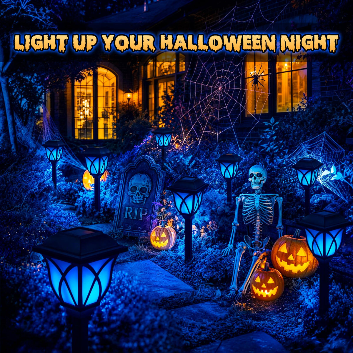 GIGALUMI 6 Pack Solar Lights Outdoor Waterproof, LED Solar Garden Lights