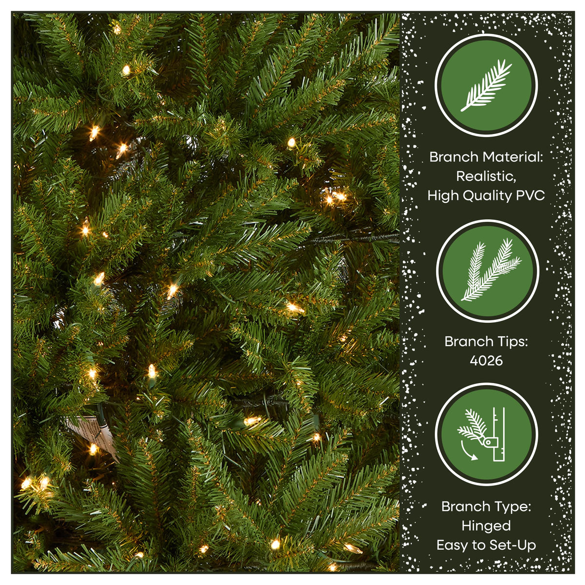 National Tree Company 12ft Pre-Lit Dunhill Fir Artificial Christmas Tree