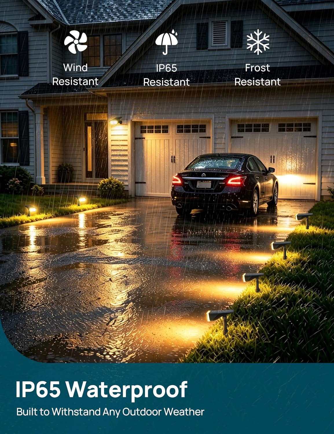 Linkind Halloween Solar Lights Outdoor Spotlight Waterproof RGB 6 Pack