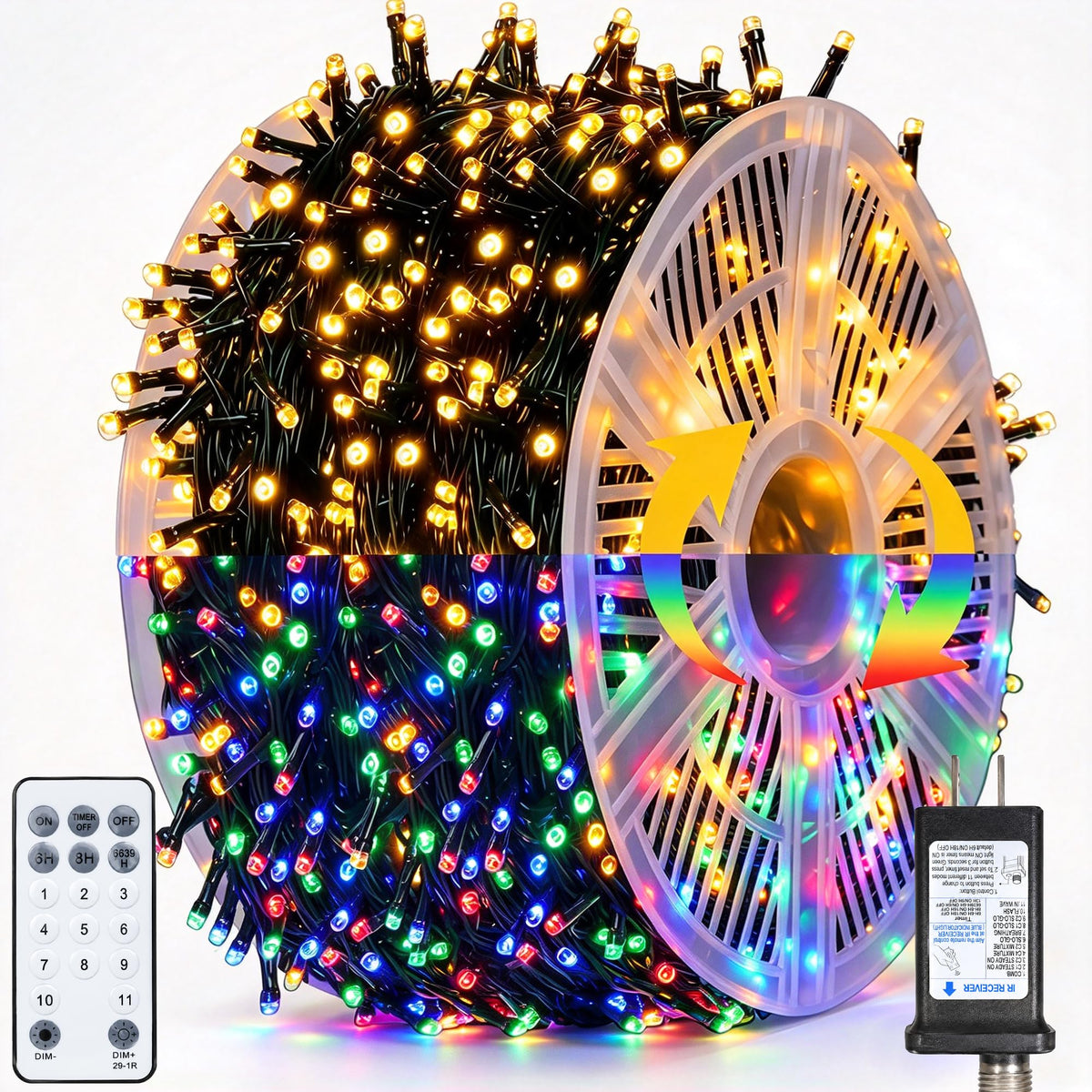 TW SHINE Halloween Lights, 400 LED 132FT Outdoor Halloween Lights Plug in with 8 Modes, Waterproof Christmas Light Outdoor, Indoor Decorations for Party Yard Haunted House Decor, Purple