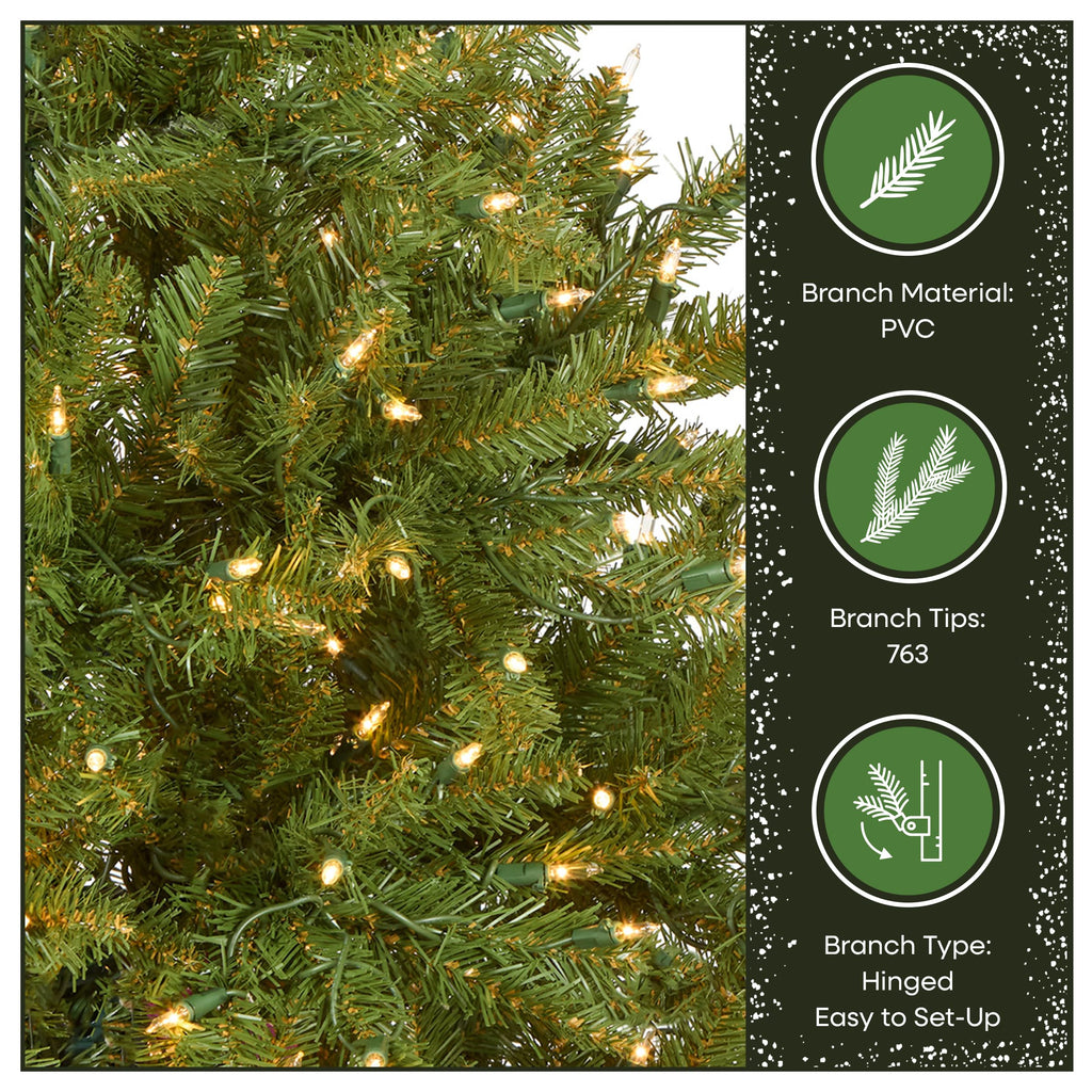 National Tree Company 12ft Pre-Lit Dunhill Fir Artificial Christmas Tree